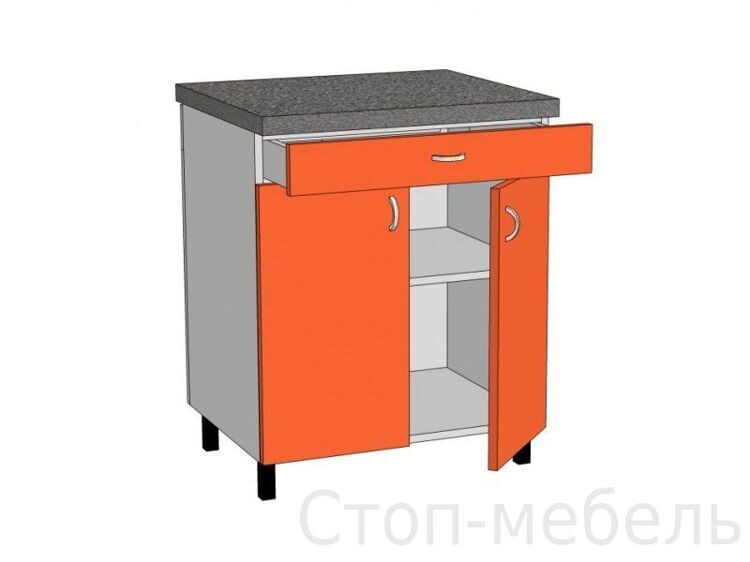 Модуль №96 стол двухдверный 1 ящик 600